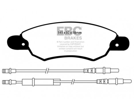 Brake Pad Set, disc brake Greenstuff DP21370 EBC, Image 4