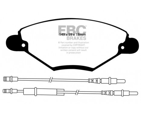 Brake Pad Set, disc brake Greenstuff DP21371 EBC, Image 4