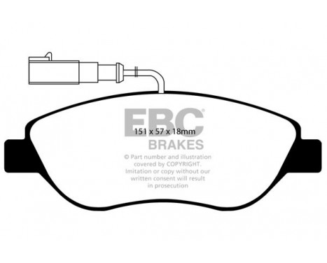Brake Pad Set, disc brake Greenstuff DP21382 EBC, Image 4