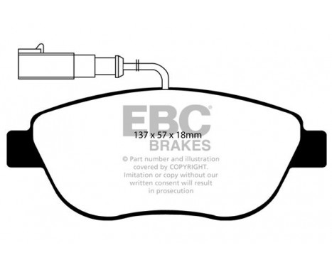 Brake Pad Set, disc brake Greenstuff DP21383 EBC, Image 4