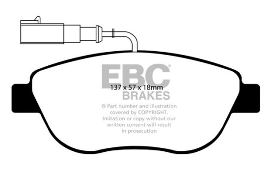 Brake Pad Set, disc brake Greenstuff DP21383 EBC, Image 4