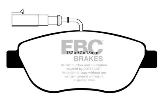 Brake Pad Set, disc brake Greenstuff DP213832 EBC, Image 2