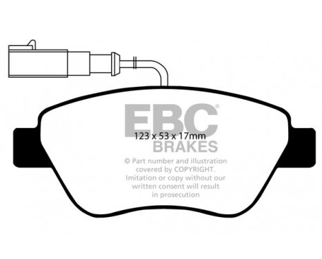 Brake Pad Set, disc brake Greenstuff DP21384 EBC, Image 4