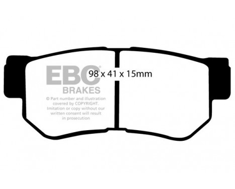 Brake Pad Set, disc brake Greenstuff DP21392 EBC, Image 4