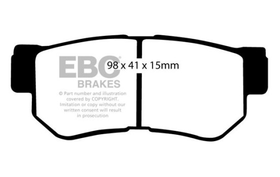 Brake Pad Set, disc brake Greenstuff DP21392 EBC, Image 4