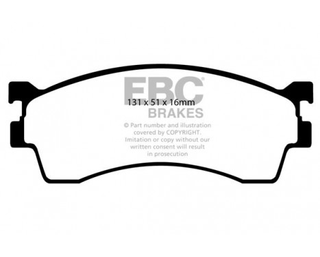 Brake Pad Set, disc brake Greenstuff DP21409 EBC, Image 4