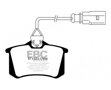 Brake Pad Set, disc brake Greenstuff DP21412 EBC, Image 4