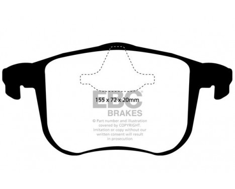Brake Pad Set, disc brake Greenstuff DP21416 EBC, Image 4