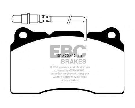 Brake Pad Set, disc brake Greenstuff DP21419 EBC, Image 4