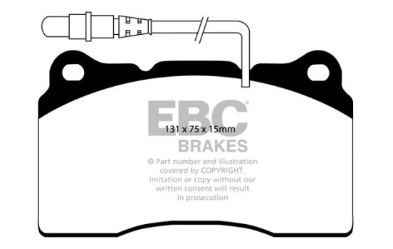 Brake Pad Set, disc brake Greenstuff DP21419 EBC, Image 4