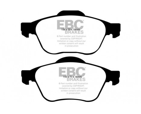 Brake Pad Set, disc brake Greenstuff DP21421 EBC, Image 4