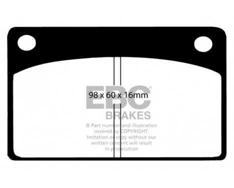 Brake Pad Set, disc brake Greenstuff DP2143 EBC, Image 4
