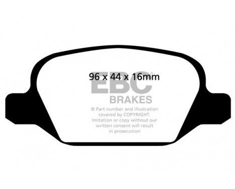 Brake Pad Set, disc brake Greenstuff DP21430 EBC, Image 4
