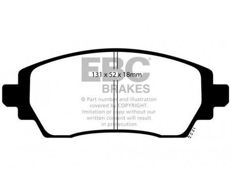 Brake Pad Set, disc brake Greenstuff DP21431 EBC, Image 4