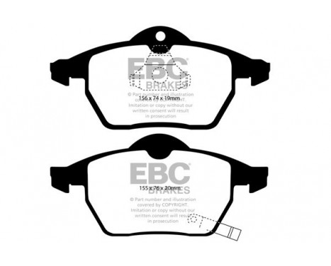 Brake Pad Set, disc brake Greenstuff DP21443 EBC, Image 4