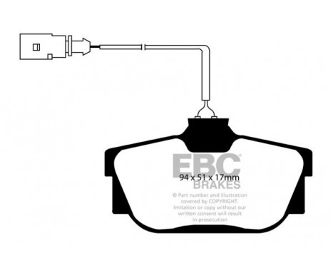Brake Pad Set, disc brake Greenstuff DP21445 EBC, Image 4