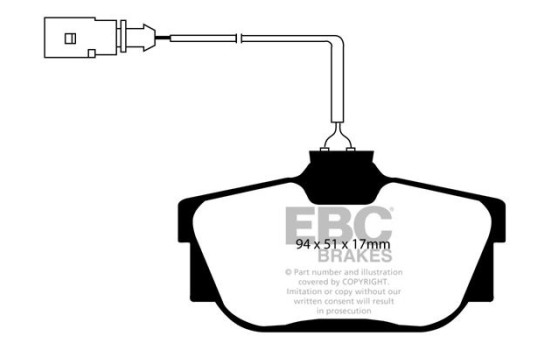 Brake Pad Set, disc brake Greenstuff DP21445 EBC, Image 4