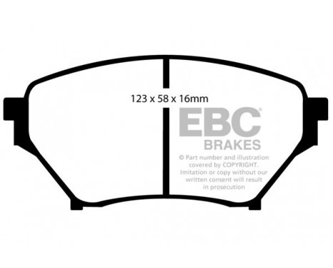Brake Pad Set, disc brake Greenstuff DP21452 EBC, Image 4