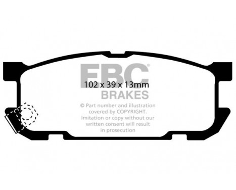 Brake Pad Set, disc brake Greenstuff DP21453 EBC, Image 4