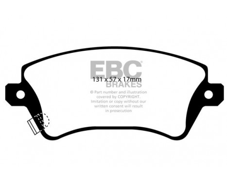 Brake Pad Set, disc brake Greenstuff DP21457 EBC, Image 4
