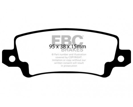 Brake Pad Set, disc brake Greenstuff DP21458 EBC, Image 4
