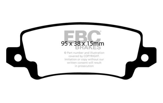 Brake Pad Set, disc brake Greenstuff DP21458 EBC, Image 4