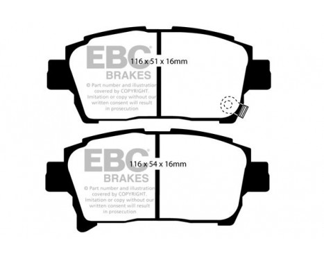 Brake Pad Set, disc brake Greenstuff DP21459 EBC, Image 4