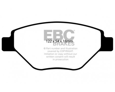 Brake Pad Set, disc brake Greenstuff DP21467 EBC, Image 4