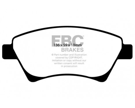 Brake Pad Set, disc brake Greenstuff DP21468 EBC, Image 4