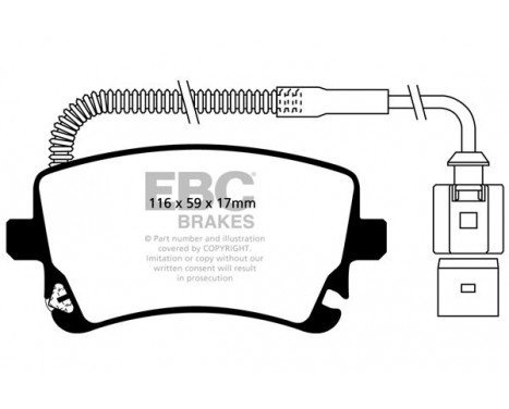 Brake Pad Set, disc brake Greenstuff DP21470 EBC, Image 4