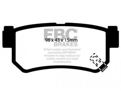 Brake Pad Set, disc brake Greenstuff DP21477 EBC, Image 4