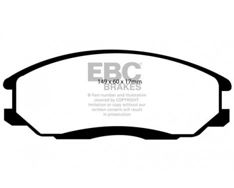 Brake Pad Set, disc brake Greenstuff DP21480 EBC, Image 4