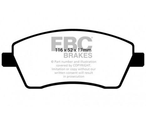 Brake Pad Set, disc brake Greenstuff DP21485 EBC, Image 4