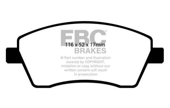 Brake Pad Set, disc brake Greenstuff DP21485 EBC, Image 4