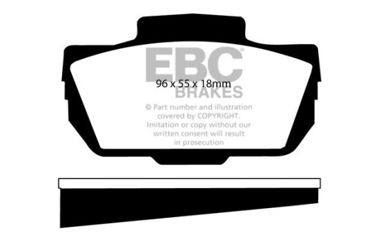 Brake Pad Set, disc brake Greenstuff DP2149 EBC, Image 4