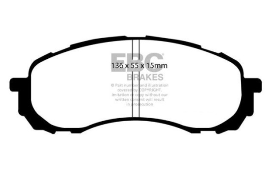 Brake Pad Set, disc brake Greenstuff DP21492 EBC, Image 4