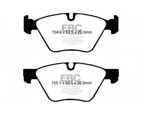 Brake Pad Set, disc brake Greenstuff DP21493 EBC, Image 4