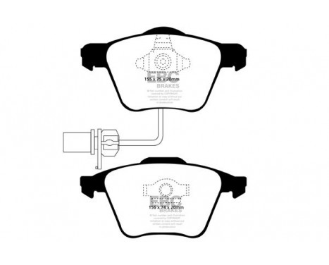 Brake Pad Set, disc brake Greenstuff DP21495 EBC, Image 4