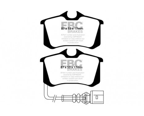 Brake Pad Set, disc brake Greenstuff DP21497 EBC, Image 4