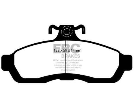Brake Pad Set, disc brake Greenstuff DP21502 EBC, Image 4