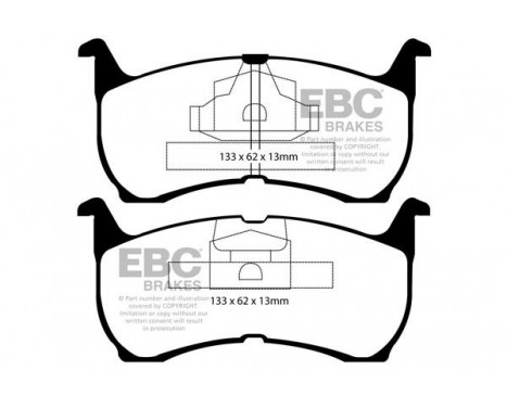 Brake Pad Set, disc brake Greenstuff DP21503 EBC, Image 4