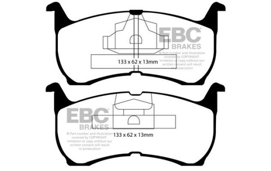 Brake Pad Set, disc brake Greenstuff DP21503 EBC, Image 4