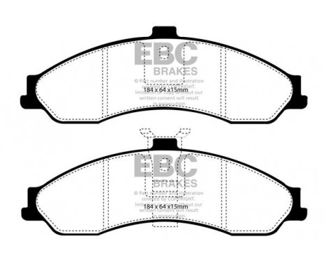 Brake Pad Set, disc brake Greenstuff DP21505 EBC, Image 4