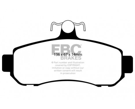 Brake Pad Set, disc brake Greenstuff DP21509 EBC, Image 4