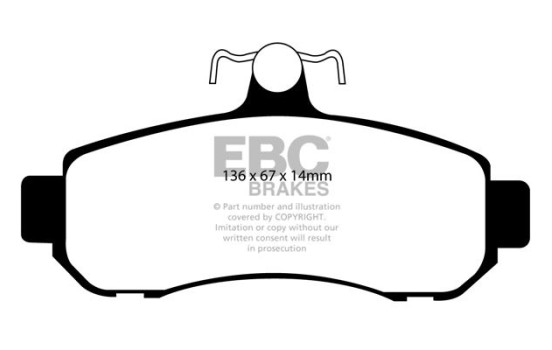 Brake Pad Set, disc brake Greenstuff DP21509 EBC, Image 4