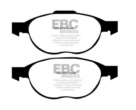 Brake Pad Set, disc brake Greenstuff DP21524 EBC, Image 4