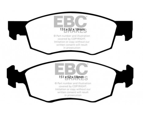Brake Pad Set, disc brake Greenstuff DP21528 EBC, Image 4