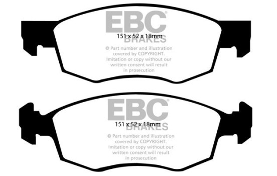Brake Pad Set, disc brake Greenstuff DP21528 EBC, Image 4