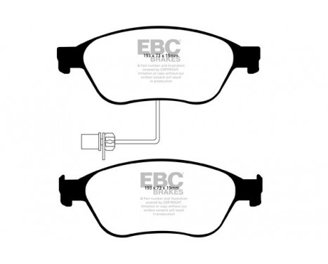 Brake Pad Set, disc brake Greenstuff DP21535 EBC, Image 4