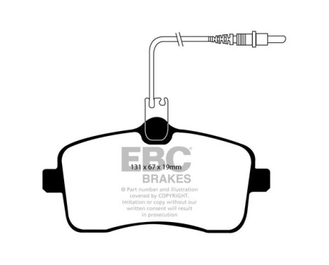 Brake Pad Set, disc brake Greenstuff DP21549 EBC, Image 4